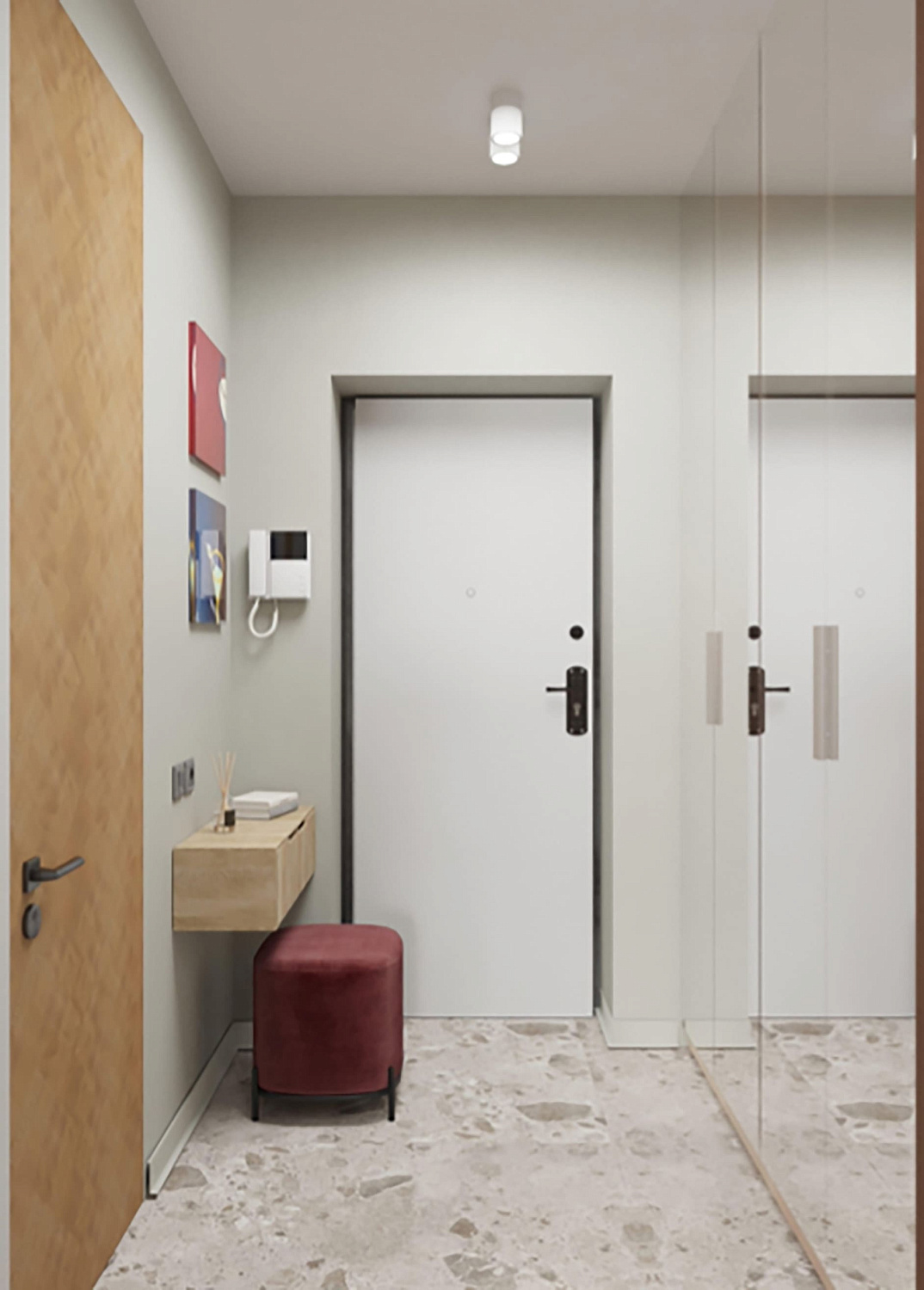 Типовой дизайн-проект однокомнатной квартиры ЖК на Троицкой (40 м2)